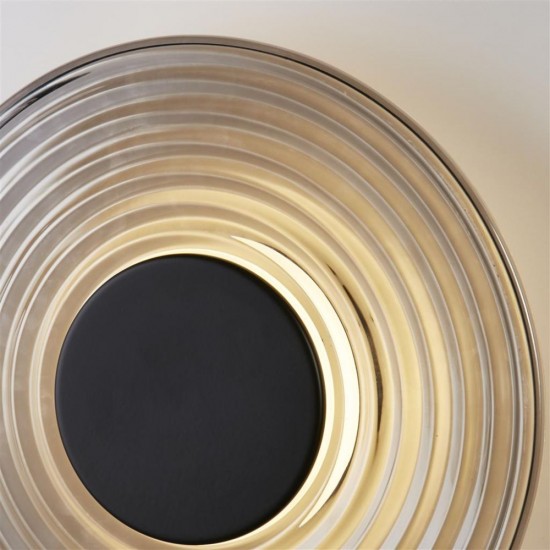 79105-006 Black LED Wall Lamp with Smoked Mirrored Glass