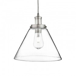 55032-006 Satin Silver Pendant with Clear Glass 55032-006 Satin Silver Pendant with Clear Glass