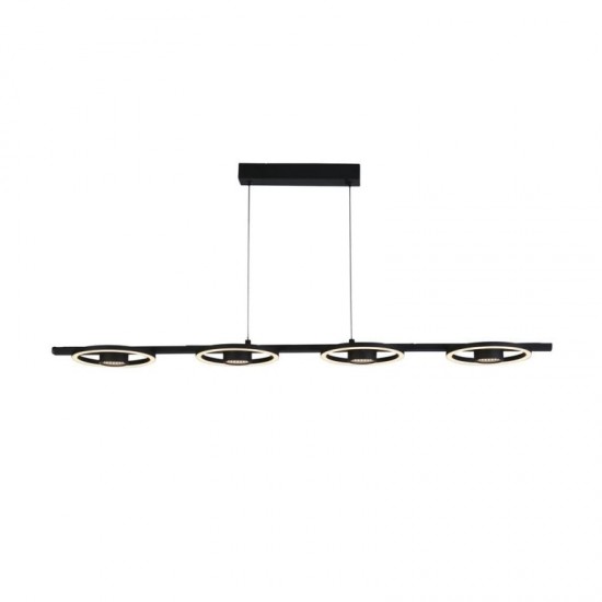 75450-006 Black LED 4 Light over Island Fitting