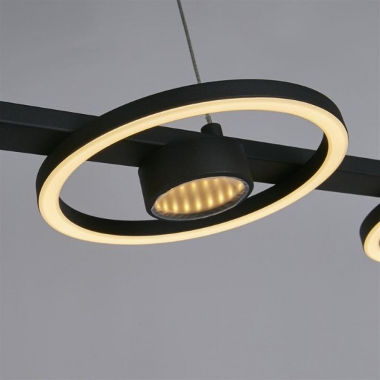 75450-006 Black LED 4 Light over Island Fitting