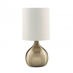 32968-006 Antique Brass Touch Table Lamp with White Shade 32968-006 Antique Brass Touch Table Lamp with White Shade