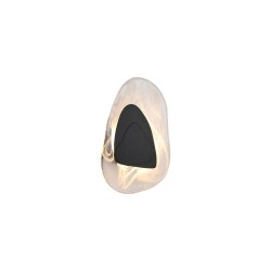 79107-006 Matt Black LED Wall lamp with Cloudy Glass Diffuser