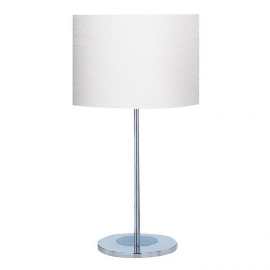 33085-006 White Shade & Polished Chrome Table Lamp