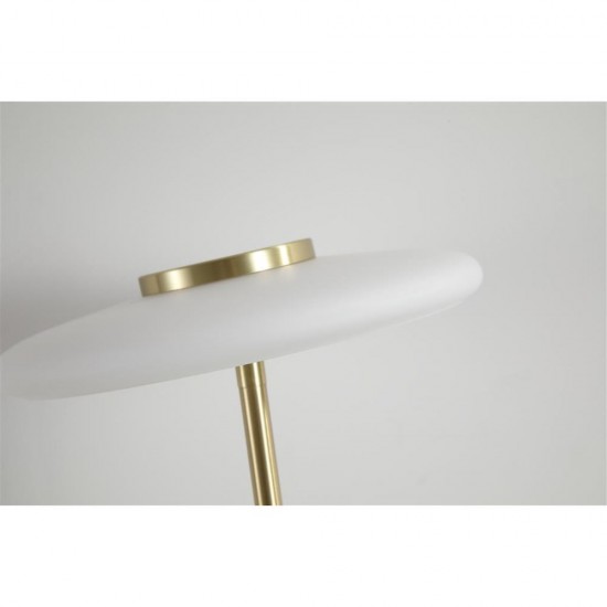 79109-006 Gold LED Table Lamp with White Glass Shade