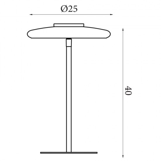79109-006 Gold LED Table Lamp with White Glass Shade
