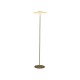 79110-006 Gold LED Floor Lamp with White Glass Shade
