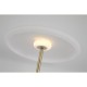 79110-006 Gold LED Floor Lamp with White Glass Shade