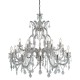 8759-006 Chrome & Acrylic 18 Light Chandelier with Crystal