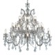 8760-006 Chrome & Acrylic 30 Light Chandelier with Crystal