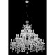 8760-006 Chrome & Acrylic 30 Light Chandelier with Crystal