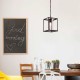 33409-10 Black Lantern Pendant with Clear Glass
