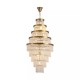 83390-006 Matt Brass 13 Light Chandelier with Crystal