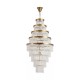 83390-006 Matt Brass 13 Light Chandelier with Crystal