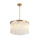 83392-006 Matt Brass 5 Light Chandelier with Crystal