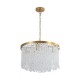 83392-006 Matt Brass 5 Light Chandelier with Crystal