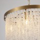 83392-006 Matt Brass 5 Light Chandelier with Crystal