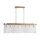83393-006 Matt Brass 8 Light over Island Fitting with Crystal