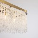 83393-006 Matt Brass 8 Light over Island Fitting with Crystal