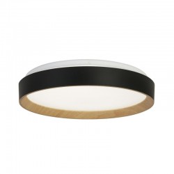 75441-006 Black & Wood CCT Flush with White Acrylic Diffuser