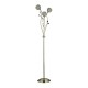 8791-006 Crystal & Antique Brass Leaf 3 Light Floor Lamp