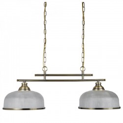 21059-006 Antique Brass 2 Light over Island Fitting with Textured Glasses 21059-006 Antique Brass 2 Light over Island Fitting with Textured Glasses