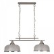 21060-006 Satin Silver 2 Light over Island Fitting with Textured Glasses