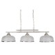 21062-006 Satin Silver 3 Light over Island Fitting with Textured Glasses