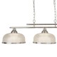 21062-006 Satin Silver 3 Light over Island Fitting with Textured Glasses