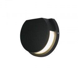 75491-006 Black LED Wall Lamp with White Diffuser IP44