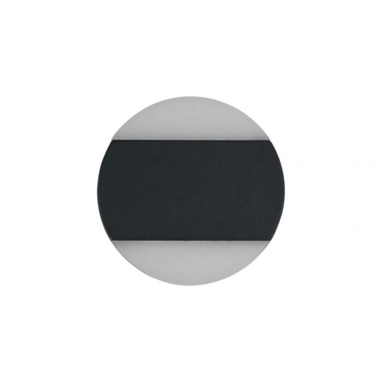 75490-006 Black LED Wall Lamp with White Diffuser IP44