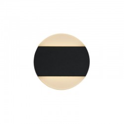 75490-006 Black LED Wall Lamp with White Diffuser IP44