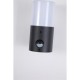 79127-006 Black PIR Wall Lamp with White Diffuser