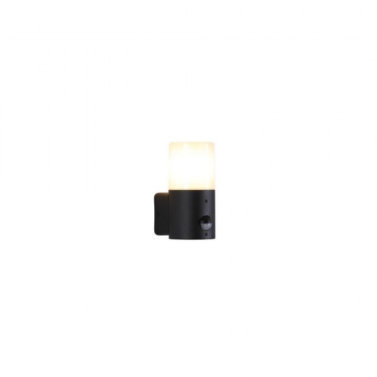 79127-006 Black PIR Wall Lamp with White Diffuser