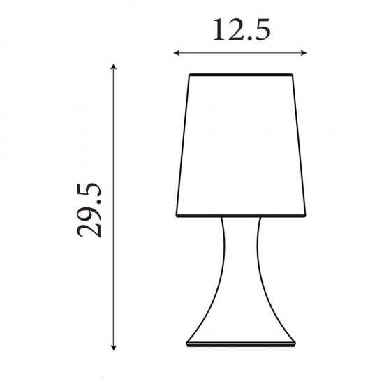 32966-006 Antique Brass Touch Table Lamp with Cream Shade