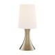 32966-006 Antique Brass Touch Table Lamp with Cream Shade