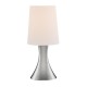 32967-006 Satin Silver Touch Table Lamp with White Shade