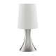 32967-006 Satin Silver Touch Table Lamp with White Shade