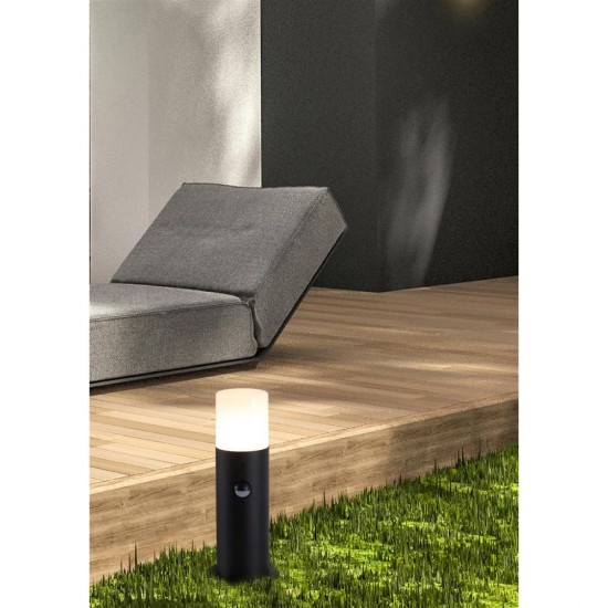 79129-006 Black PIR Bollard with White Diffuser