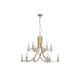 78917-006 Satin Brass & Crystal Twist 12 Light Pendant