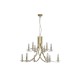 78917-006 Satin Brass & Crystal Twist 12 Light Pendant