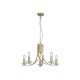 78914-006 Satin Brass & Crystal Twist 5 Light Pendant