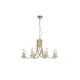 78916-006 Satin Brass & Crystal Twist 8 Light Pendant