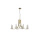 78916-006 Satin Brass & Crystal Twist 8 Light Pendant