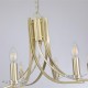 78916-006 Satin Brass & Crystal Twist 8 Light Pendant