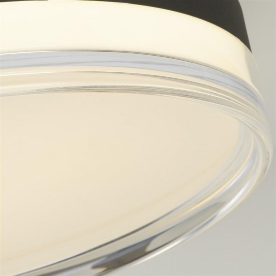 75519-006 Black LED Flush with Clear & White Acrylic