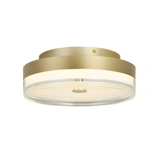 75520-006 Gold LED Flush with Clear & White Acrylic