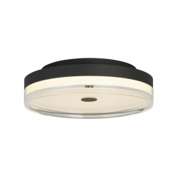 75517-006 Black LED Flush with Clear & White Acrylic