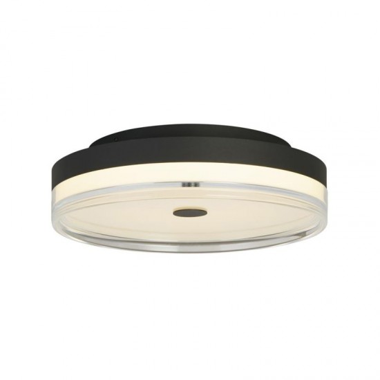 75517-006 Black LED Flush with Clear & White Acrylic