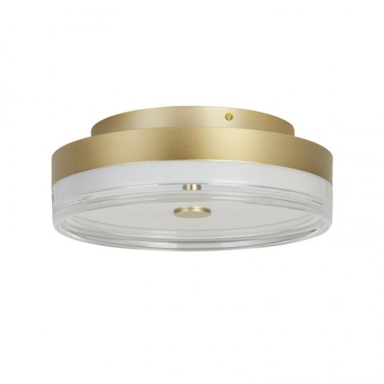 75518-006 Gold LED Flush with Clear & White Acrylic