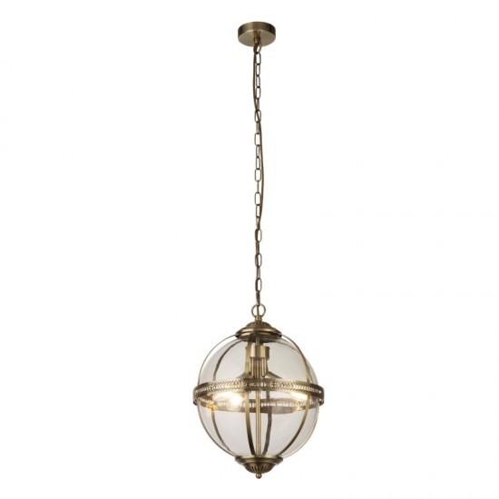 71968-006 Antique Brass 3 Light Lantern Pendant